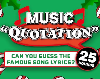 Christmas Quotation Music Edition PowerPoint Party Game || Virtual Christmas Quiz Game for Zoom || Christmas Song Quiz Game || Lyric Game