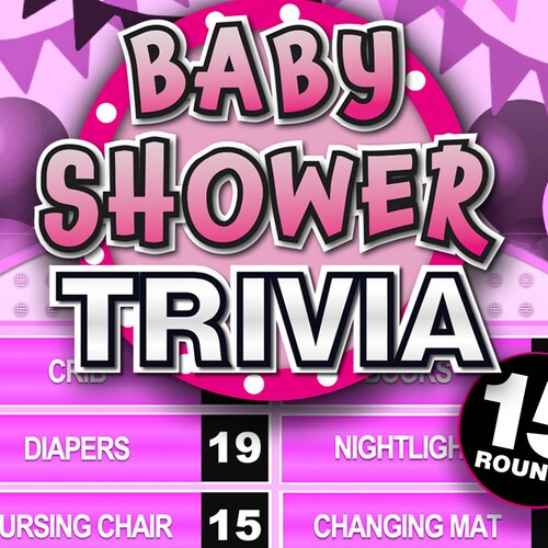 Virtual Baby Shower Game Answer Battle Baby Girl Trivia Etsy