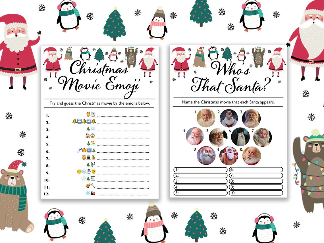 12 Christmas Games Printable Bundle || Christmas Party Games for Kids ...