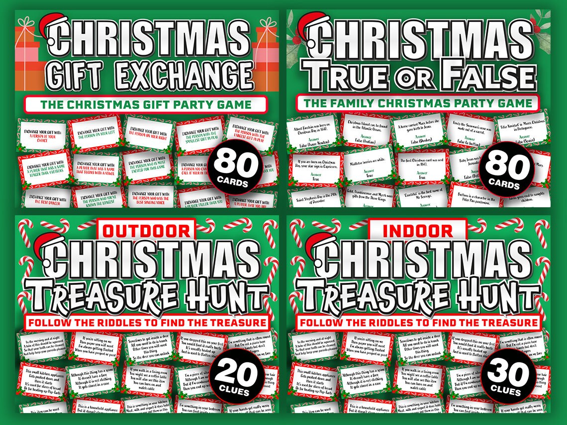 Printable Christmas Adult Games Bundle Christmas Party - Etsy