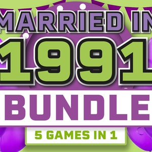 30th Anniversary Party Games || Married In 1991 Games Bundle || PowerPoint Games || 30th Anniversary Games || 1991 Trivia Game || 1991 Quiz