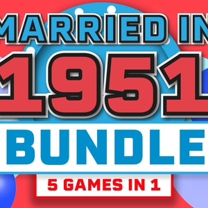70th Anniversary Party Games || Married In 1951 Games Bundle || PowerPoint Games || 70th Anniversary Games || 1951 Trivia Game || 1951 Quiz