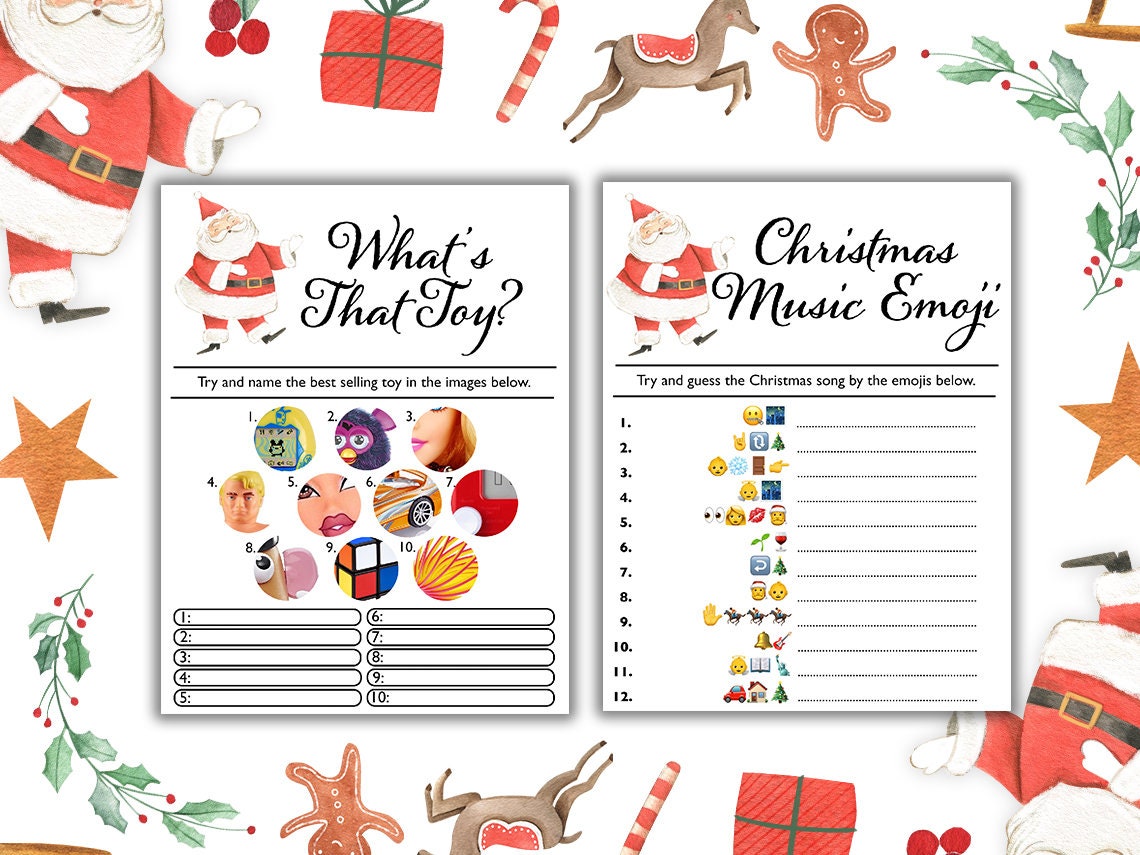 12 Christmas Games Printable Bundle || Christmas Party Games for Kids ...