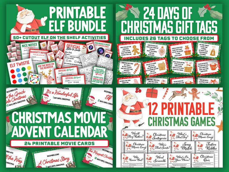 Printable Christmas Adult Games Bundle Christmas Party - Etsy