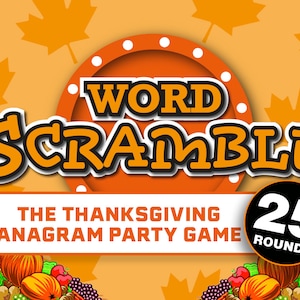 Word Scramble Thanksgiving || Thanksgiving Party Game || Games for Thanksgiving || Thanksgiving Games for Zoom || Virtual Thanksgiving Game