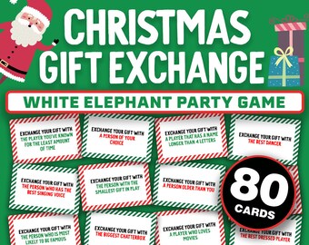 Christmas Gift Exchange Game || Yankee Swap Cards || Printable Dirty Santa Christmas Party Game || Downloadable Christmas Party Games