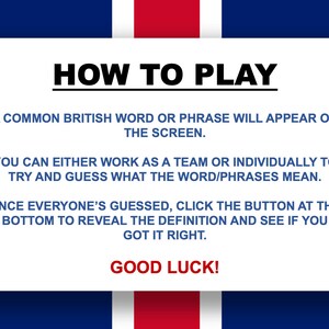 British Slang Quiz Family Powerpoint Party Game || Family Quiz Game ...