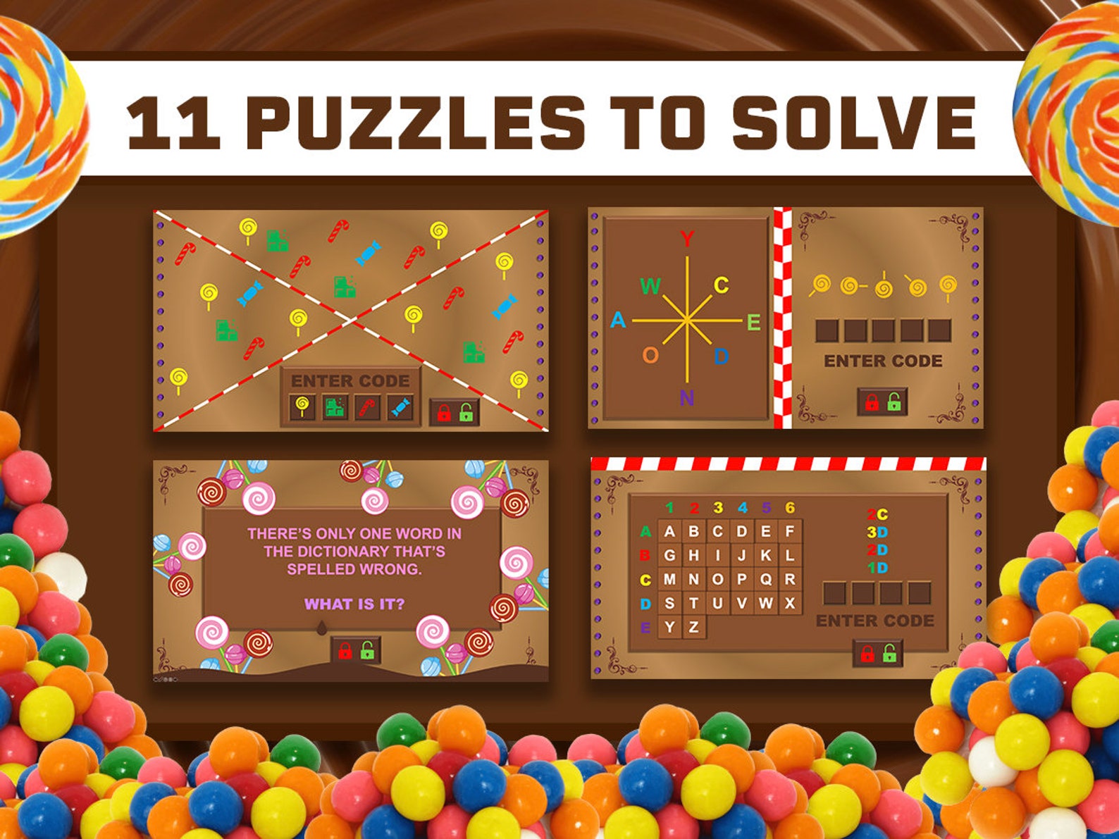 Chocolate Factory Kids Escape Room Virtual Escape Room for Etsy UK