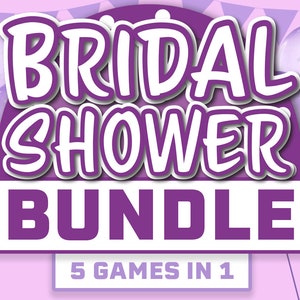 Bridal Shower Games Bundle || Bridal Shower Games || Games for Bridal Shower Party Games Pink ||  Shower Games Template || Family Feud Emoji