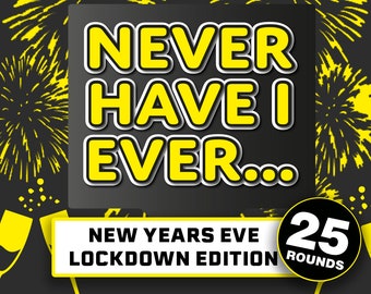 Never Have I Ever Silvester Party Spiel || Lockdown Spiele für Silvester || Neujahrsspiele für Zoom || Virtuelles Silvester-Partyspiel
