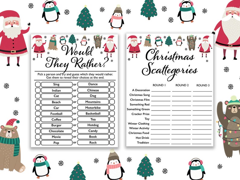 12 Christmas Games Printable Bundle Christmas Party Games - Etsy