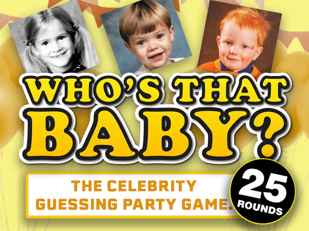 Who's That Baby Virtual Baby Shower Games for Zoom Baby Celebrity Game