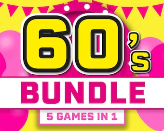 60's Party Games Bundle || 60's Themed Games || 1960 Party Games || 60s Games || PowerPoint Games || 1960 Trivia Game || 1960 Quiz