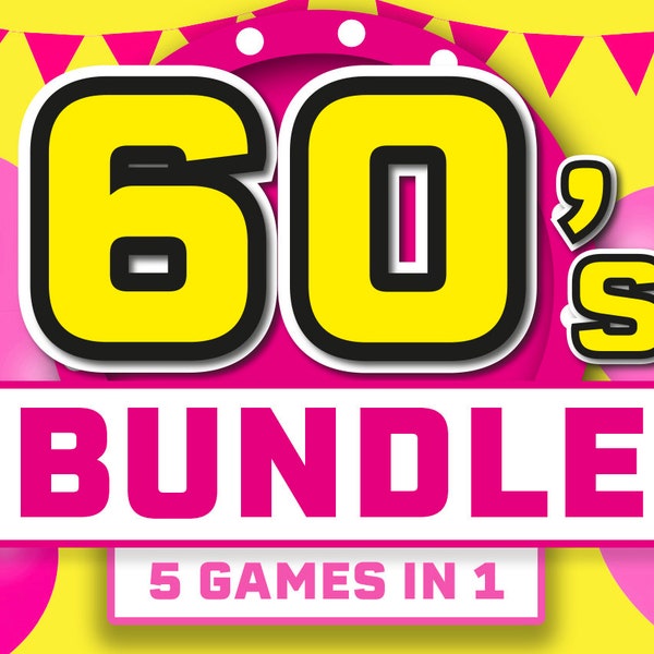 60's Party Games Bundle || 60's Themed Games || 1960 Party Games || 60s Games || PowerPoint Games || 1960 Trivia Game || 1960 Quiz