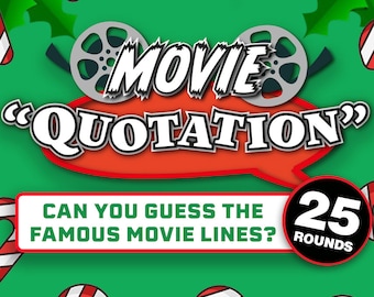 Christmas Quotation Movie Edition PowerPoint Party Game || Virtual Christmas Quiz Game for Zoom || Christmas Film Quiz Game || Lyric Game