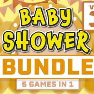 Baby Shower Bundle Virtual Baby Shower Jeux Pour Zoom Jeu Etsy
