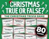 Christmas True Or False || Printable Christmas Trivia Game || Downloadable Christmas Quiz Party Games for Family || Holiday Fact or Fiction