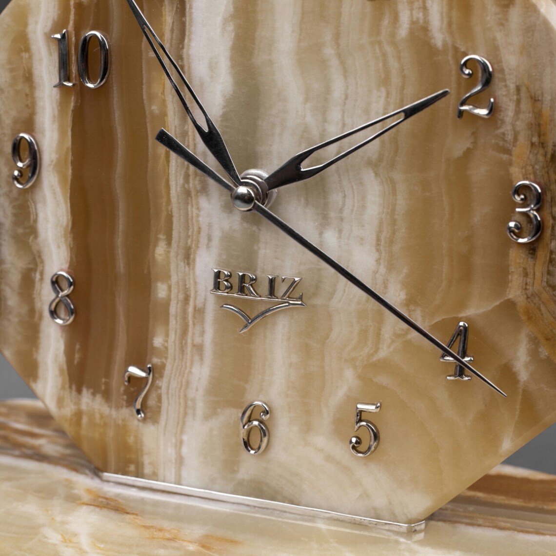 Natural Onyx Stone Clock with Precise & Reliable Quartz Etsy