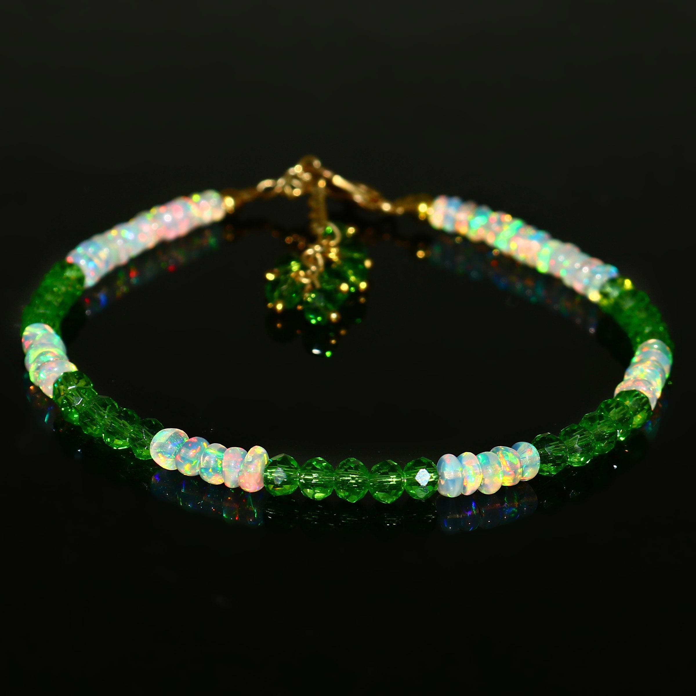 Bracciale di rubino e opale di fuoco etiope naturale di migliore qualità, gioielli in argento sterling 925, bracciale tennis, bracciale con pietra portafortuna, regalo per lei - Italia