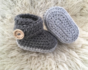 Beginner Crochet Pattern Sophie Baby Booties Newborn Dutch/English