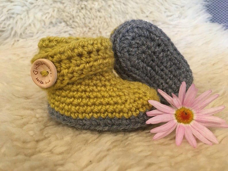 Haakpatroon Crochet pattern Sophie Baby Booties Newborn NL/ENG | Etsy