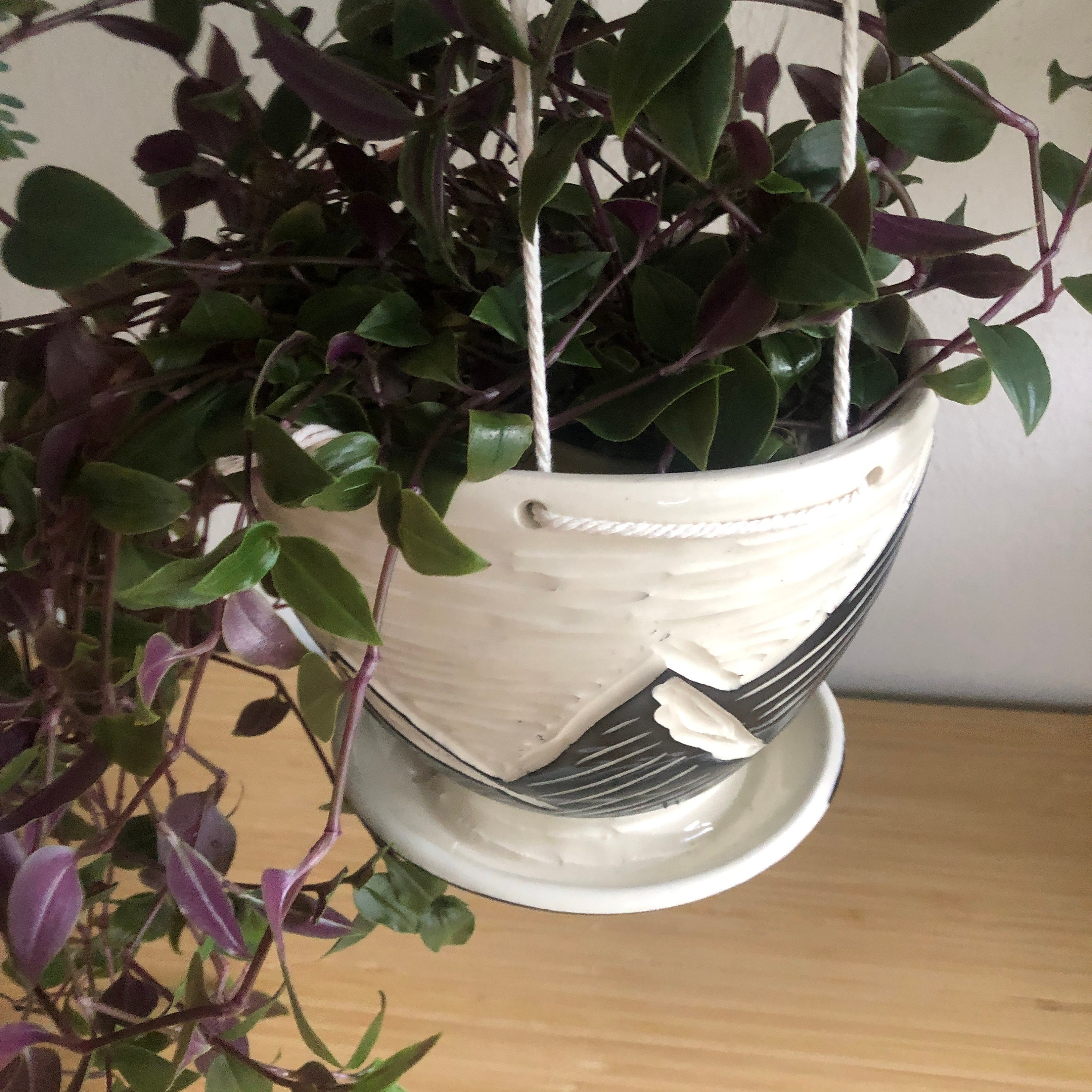 Large Mountain Hanging Planter with Drainage Etsy