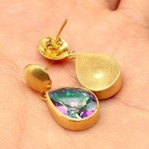 Mystic Topaz Silver Studs Earrings