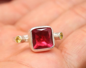 Minimalist Ruby Silver Rings: The Perfect Handmade Christmas Gift