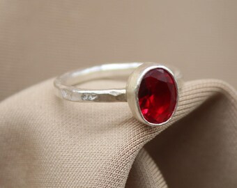 Minimalist Ruby Silver Rings: The Perfect Handmade Christmas Gift