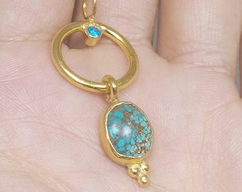 Turquoise Pendant Necklace | Blue Necklace | Gift for Women | Gemstone Necklace | Girlfriend Gift | Stone Pendant | Turquoise Necklace