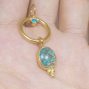 Turquoise Pendant Necklace | Blue Necklace | Gift for Women | Gemstone Necklace | Girlfriend Gift | Stone Pendant | Turquoise Necklace