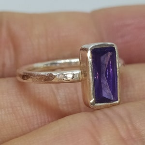 Amethyst Ring Sterling Silver Womens Ring Personalized Ring Womens ...