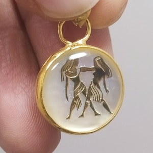 Gemini Handmade Sterling Silver Pendant | Zodiac Sign Necklace | Handmade Gemini | Starsign Jewelry | Sterling Starsign | Birthstone Ring