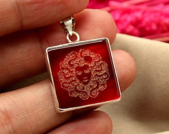 Intaglio Medusa Intaglio 14k Solid Gold Pendant Carnelian Carved Medusa