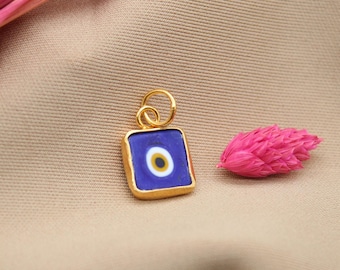 Ceramic Evil Eye Silver Pendant: The Perfect Handmade Christmas Gift