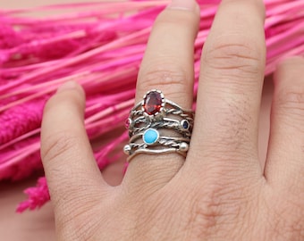 Beautiful Design Ruby Silver Ring