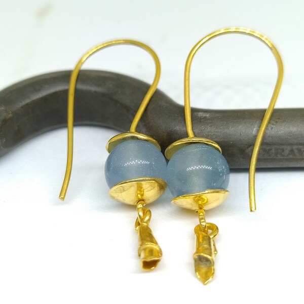 Aquamarine Earrings | Aquamarine Stud Earrings | Raw Aquamarine Earrings | Raw Crystal Studs | March Birthstone Earring | Earrings for Women