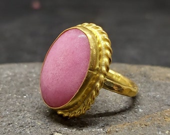 Pink Ruby Silver Ring Handmade Ring