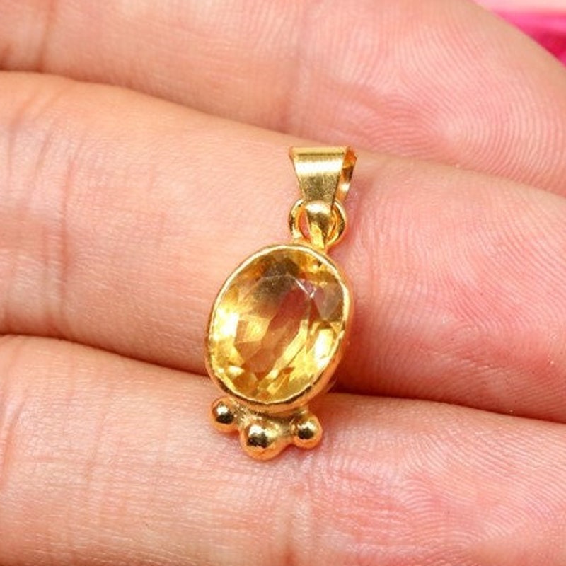 Citrine Mikado Bouquet Pendant