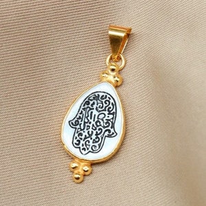 Hamsa Hand Halskette | Hamsa Halskette | Gold Hamsa Halskette | gold Hamsa Hand | fatima fatima hand |Hand der Fatima | Fatima Halskette
