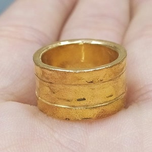 8 mm Bandring aus massivem Silber | 925K Sterling Silber | Handmade 24K Gold über | Verlobungsring | Versprechen Ring | Ehering | Von Artsmyrna