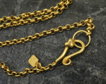 Handmade Silver Necklace | Gold Over length: 45cm | Fashion Necklase  | Handcrafted Necklase | Dainty Necklase | Gold Vermeil Necklase