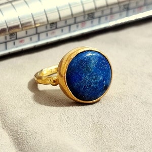 Lapis Lazuli Ring Solid Silver | Handmade 925K Silver Ring | Natural Lapis Ring | Dainty Silver | Bridesmaid Gift