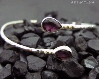 Amethyst Bead Bracelet | Sterling Silver Bracelet with Amethyst Beads | February Birthstone | Gold Over Bracelet | Mothers Day |By Artsmyrna