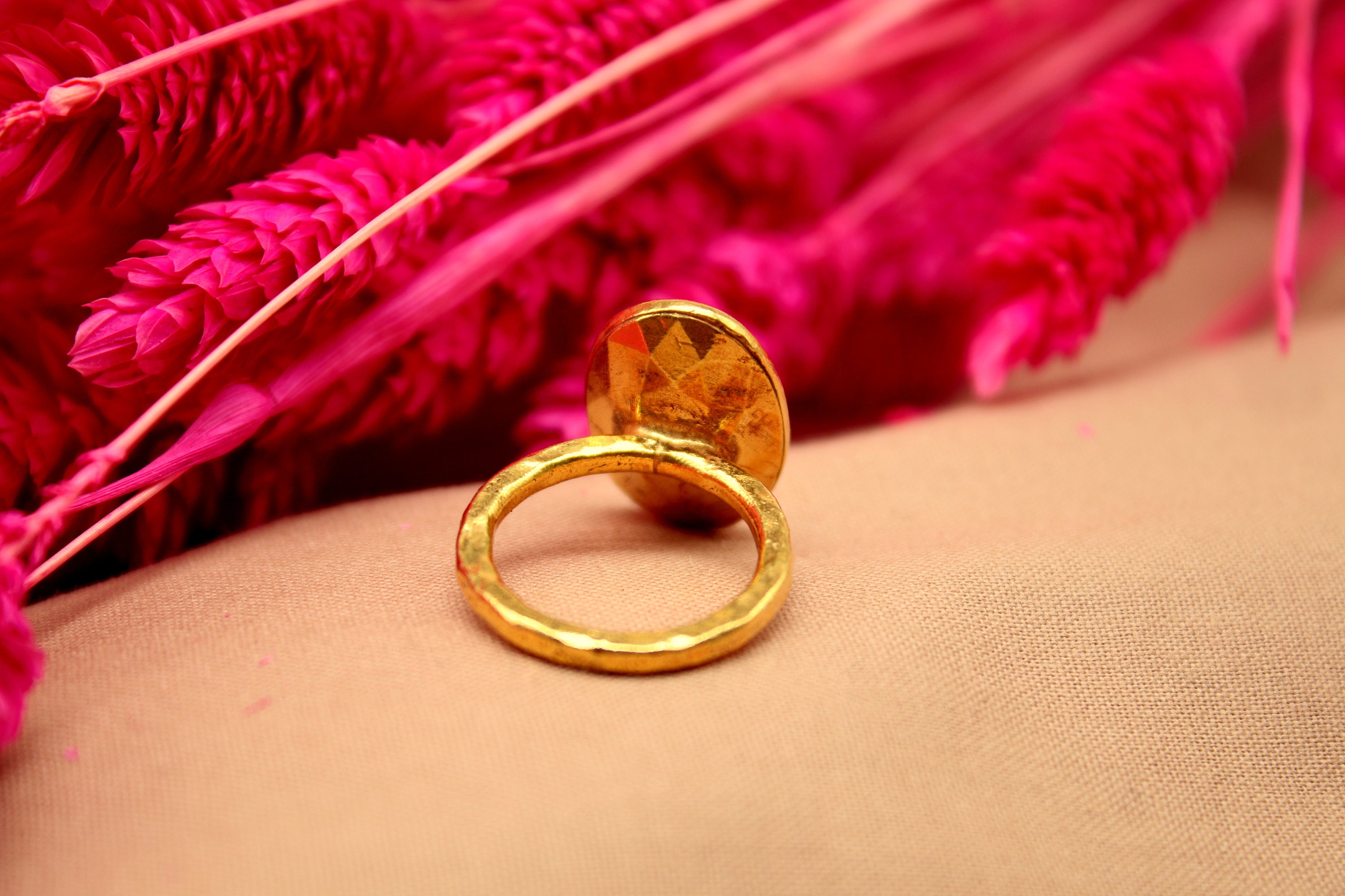 24K 0.610 ct Gold Ring | CEVHERUN183 - Turkish Jewellery