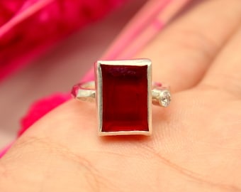 JEWELOPORIUM 925 - Anillo De Plata De Ley 925 Hecho A Mano Para Mujer (99100_R), Howlita