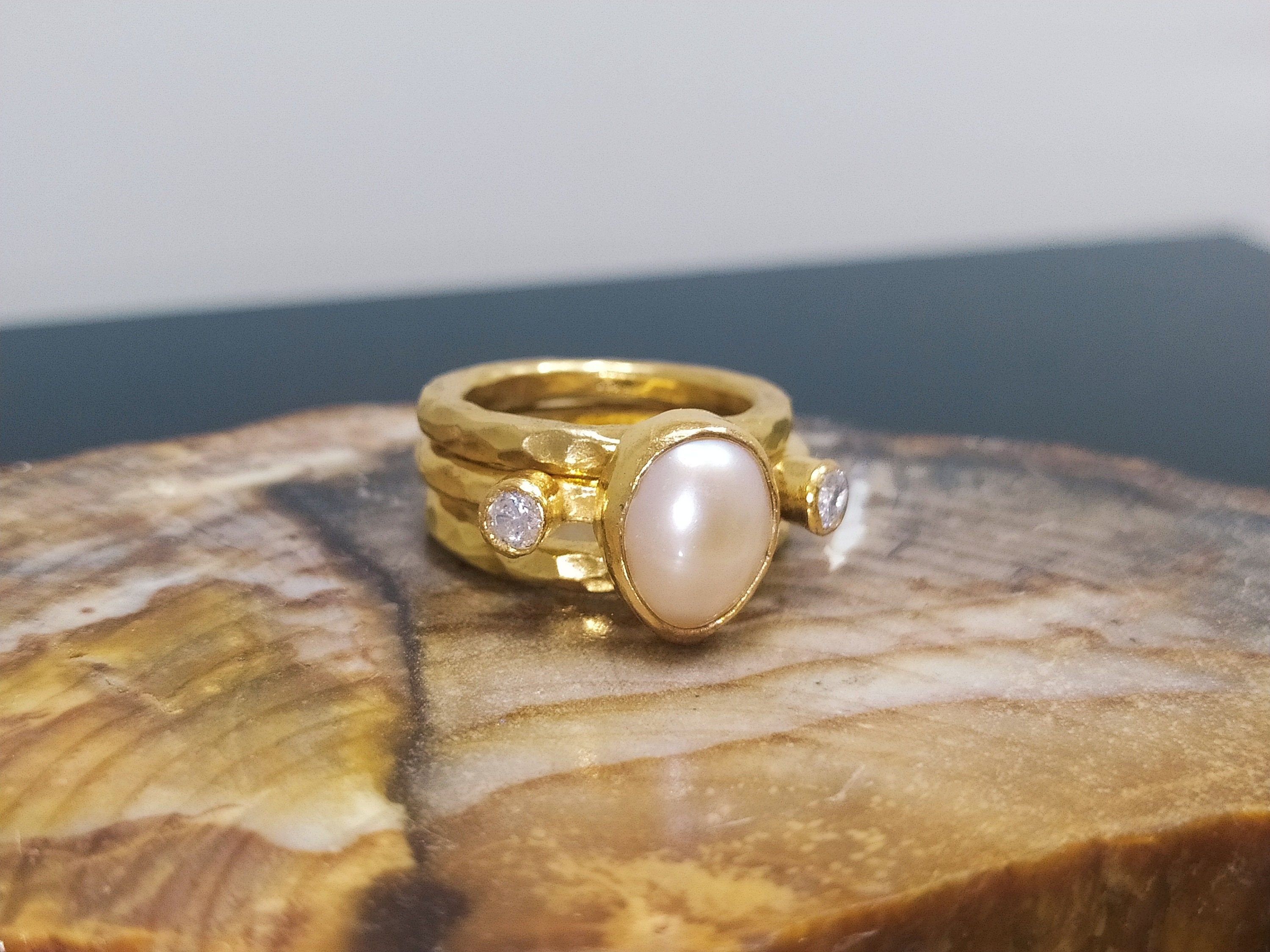 Triple Pearl Ring main image 0