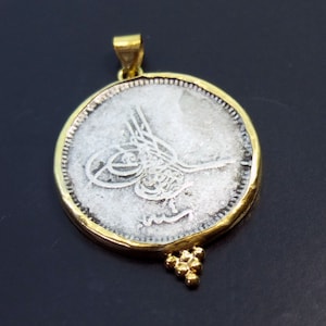 Ottoman Anhänger Massiv Silber | Ottoman Monogramm Anhänger | Siegel Anhänger Silber | Handmade 24K Gold über | Personalisiertes Geschenk Von Artsmyrna