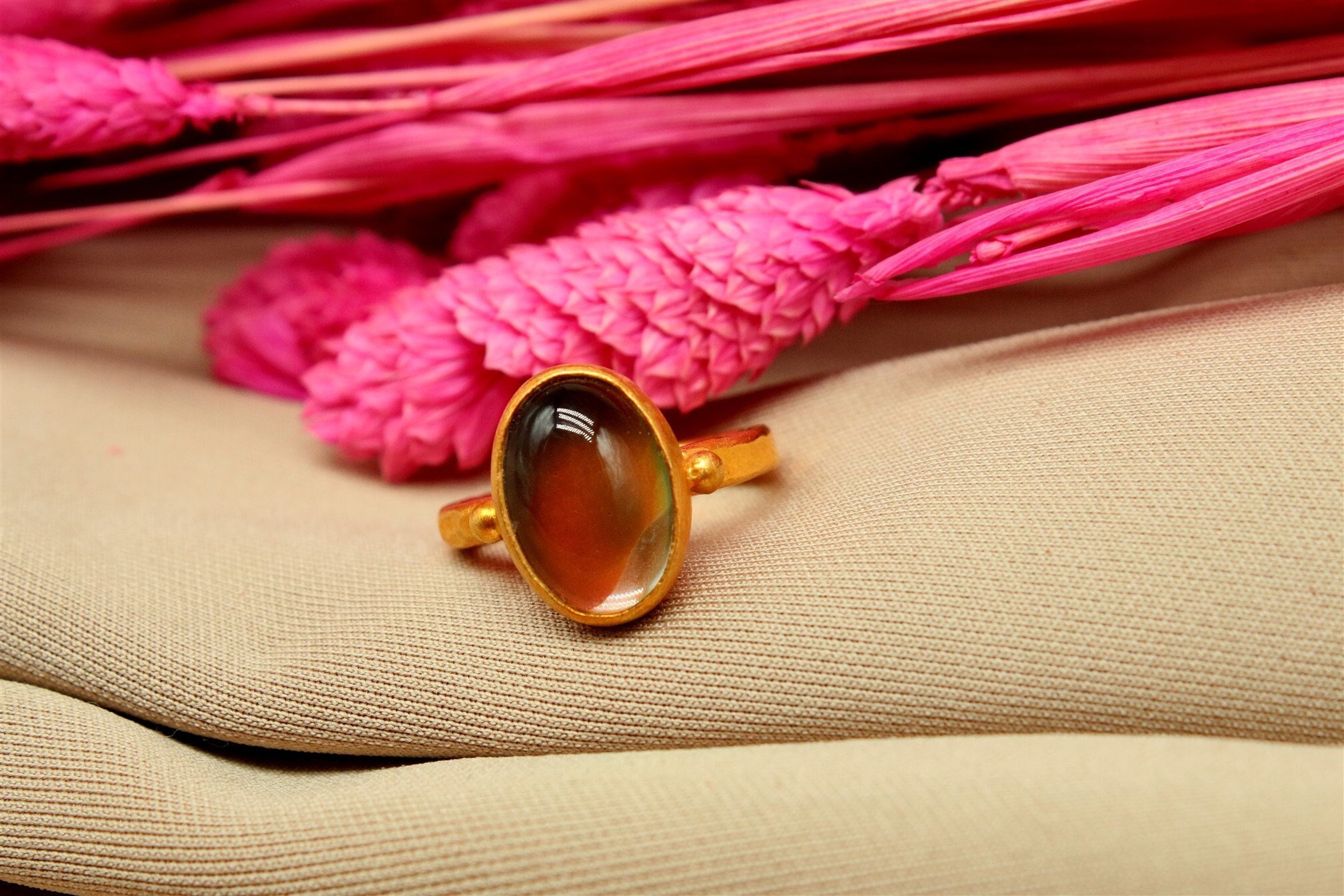 Gold Mood Ring   Etsy