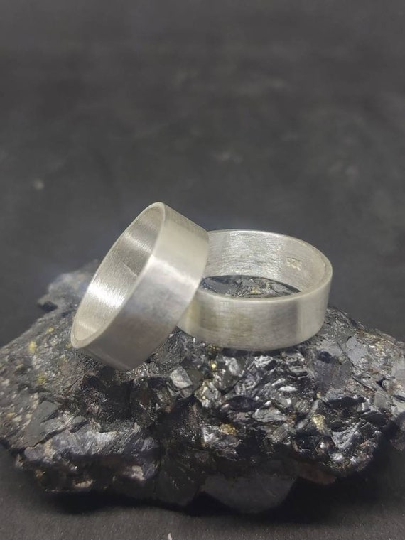 925 Argento Sterling Russo Rolling Anello Matrimonio - Foto 10